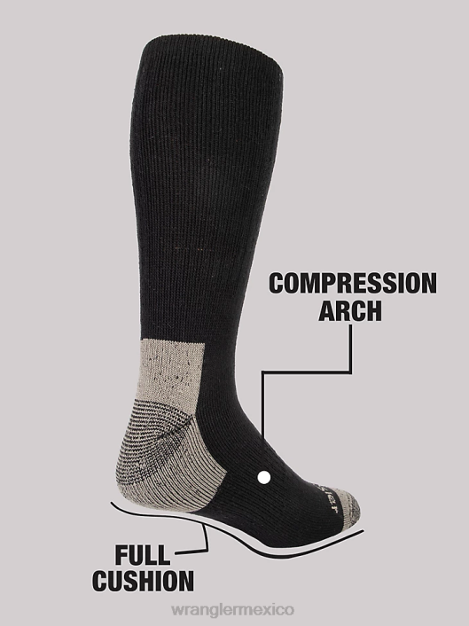 accesorios mx Wrangler hombres calcetines de trabajo para equipo (paquete de 6) negro (112347657) 62D6727