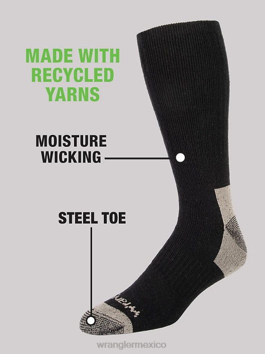 accesorios mx Wrangler hombres calcetines de trabajo para equipo (paquete de 6) negro (112347657) 62D6727