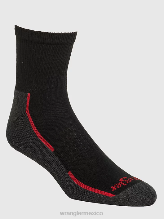 accesorios mx Wrangler hombres calcetines tobilleros acolchados (paquete de 6) negro (112318616) 62D6723