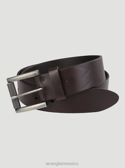 accesorios mx Wrangler hombres cinturón de cuero cosido marrón (112347106) 62D6700