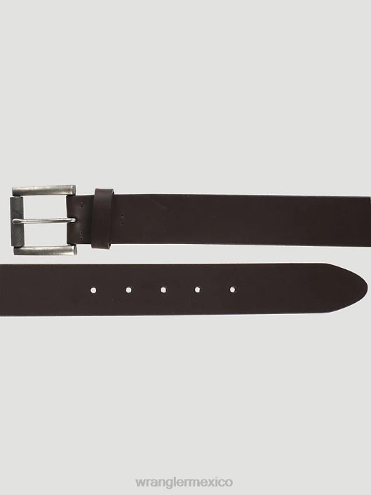accesorios mx Wrangler hombres cinturón de cuero cosido marrón (112347106) 62D6700