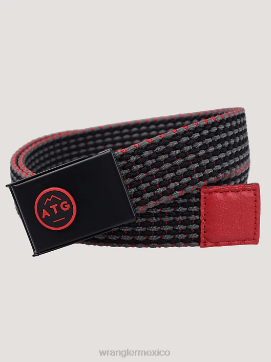 accesorios mx Wrangler hombres cinturón elástico trenzado negro (lw10523) 62D6712