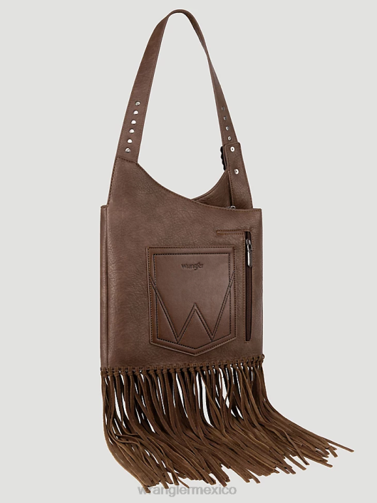accesorios mx Wrangler mujer bandolera con flecos y tachuelas marrón (112351729) 62D6910