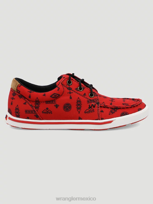 calzado mx Wrangler mujer tenis bajos con estampado del sudoeste rojo/negro (112318572) 62D6931