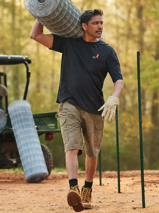 ropa mx Wrangler hombres Pantalón corto tipo cargo Ranger Ripstop de ropa de trabajo Riggs corteza (3w360br) 62D6522