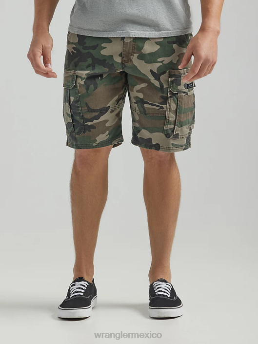 ropa mx Wrangler hombres pantalón corto cargo premium de cinco estrellas camuflaje verde marrón (112336219) 62D6518