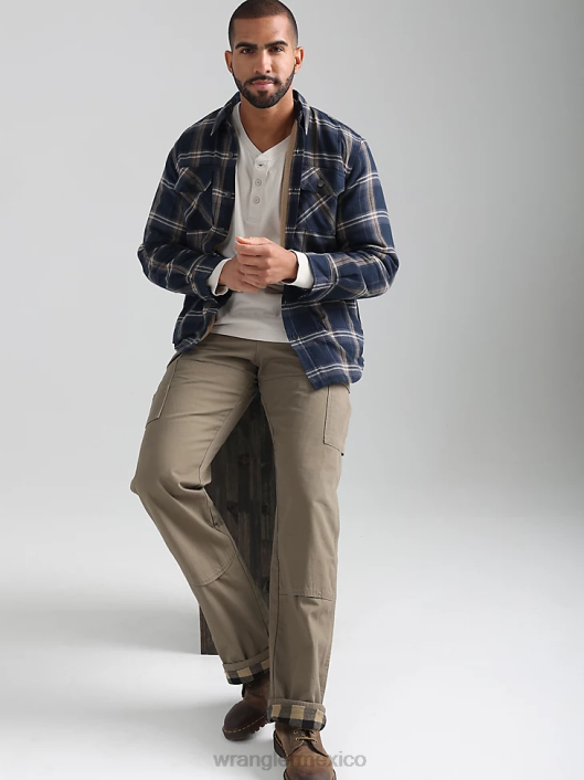 ropa mx Wrangler hombres Pantalón Ranger de tejido antidesgarro con forro de ropa de trabajo Riggs ladrar (3w065br) 62D6655