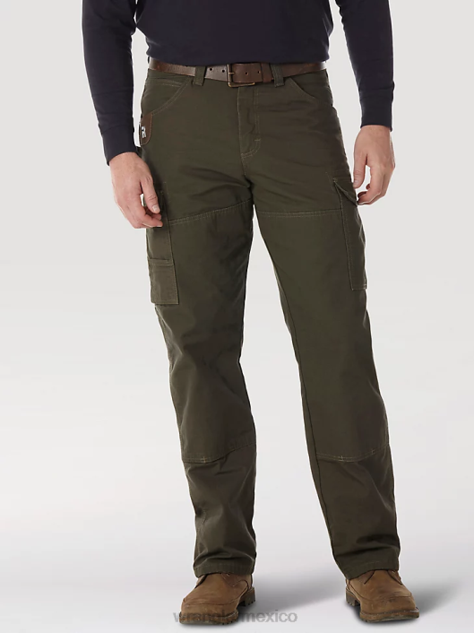 ropa mx Wrangler hombres Pantalón Ranger de tejido antidesgarro con forro de ropa de trabajo Riggs loden (3w065ld) 62D6680