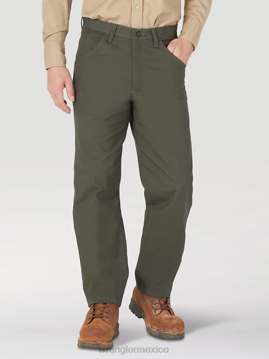 ropa mx Wrangler hombres Pantalón de carpintero resistente al fuego riggs workwear fr loden (fr3wacg) 62D6263