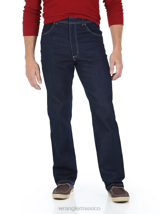 ropa mx Wrangler hombres Vaqueros Five Star Premium de corte regular y flexible índigo oscuro (85498ps) 62D6189
