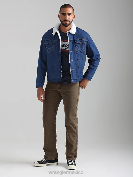 ropa mx Wrangler hombres jean térmico resistente al desgaste marrón noche (33213nb) 62D6195