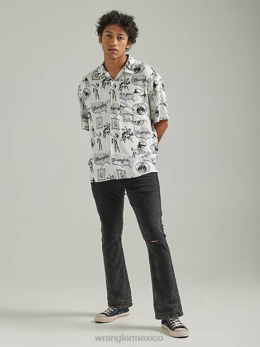 ropa mx Wrangler hombres jeans bootcut desgastados días duros noches (112332594) 62D6145