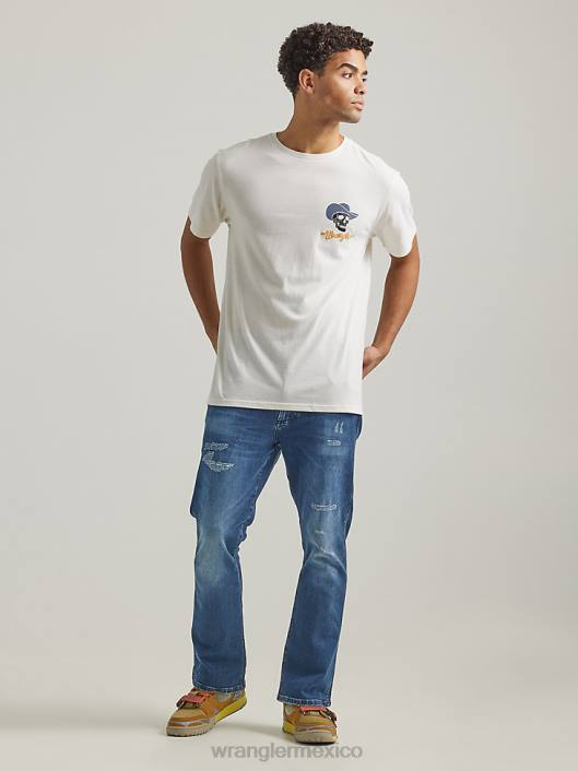 ropa mx Wrangler hombres jeans bootcut desgastados río (112332635) 62D6146