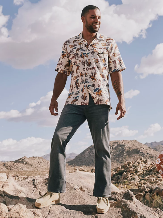 ropa mx Wrangler hombres jeans retro con corte tipo bota y corte slim clopton (112326536) 62D63