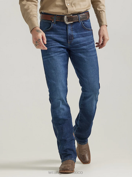 ropa mx Wrangler hombres jeans retro con corte tipo bota y corte slim holsteiner (112332505) 62D611