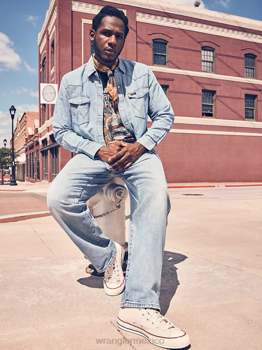 ropa mx Wrangler hombres vaqueros holgados Heritage Redding sol azul (112318428) 62D6187