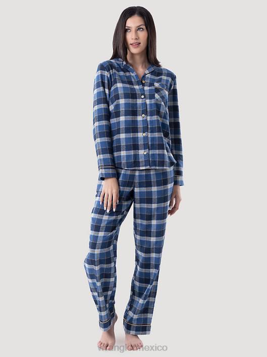 ropa mx Wrangler mujer conjunto de dormir a cuadros alegres azul (112330414) 62D6929