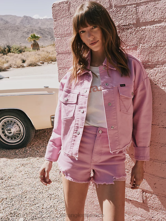 ropa mx Wrangler mujer shorts vintage de tiro alto con cortes baya (112333536) 62D6835