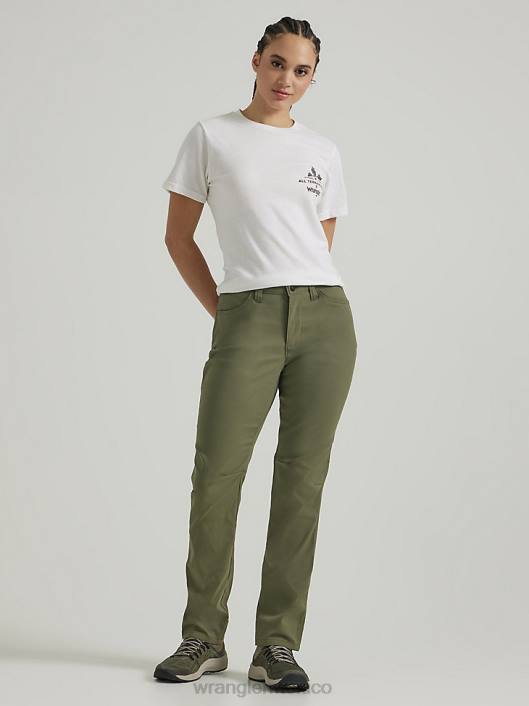 ropa mx Wrangler mujer pantalón utilitario atg by slim oliva polvoriento (112333734) 62D6816