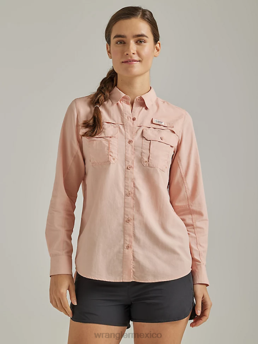 ropa mx Wrangler mujer atg por camisa de pescador rosa (112331505) 62D6899