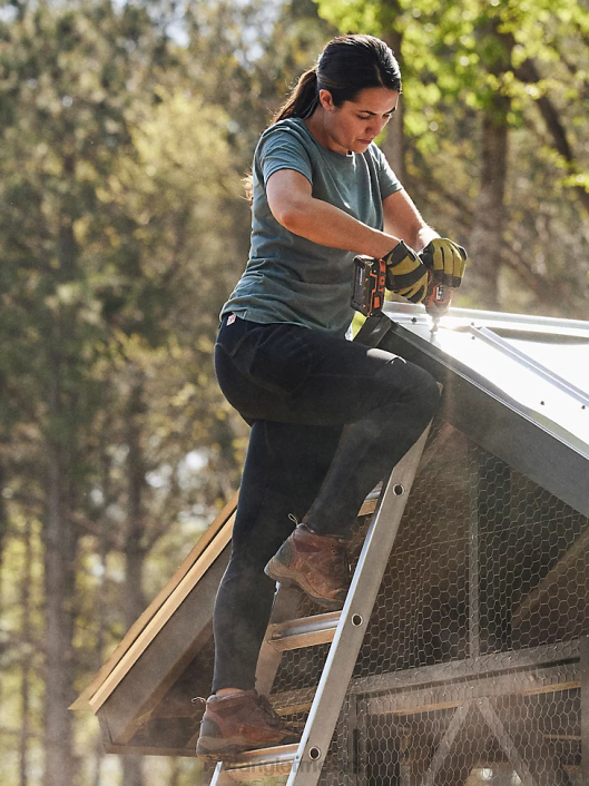 ropa mx Wrangler mujer Camiseta de rendimiento de manga corta Riggs Workwear verde mar (3wf70gr) 62D6876