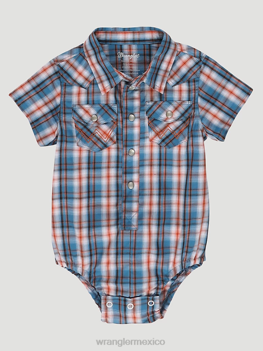 ropa mx Wrangler Niños body de manga corta con broche estilo western azul atardecer (112329293) 62D61069