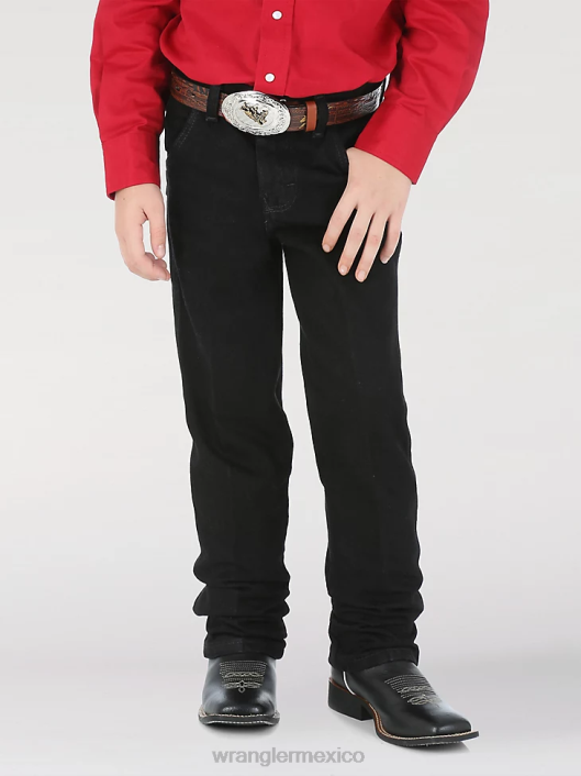 ropa mx Wrangler Niños jean corte cowboy original fit negro sobreteñido (13mwbbk) 62D6934