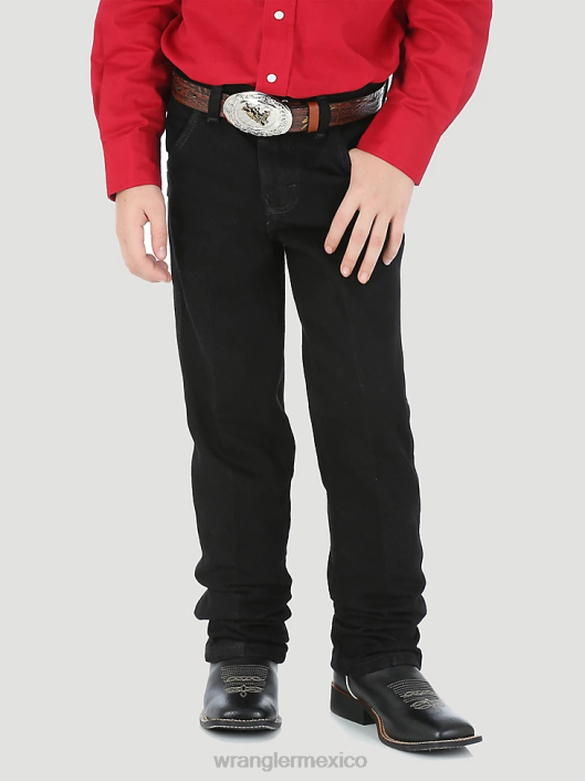 ropa mx Wrangler Niños jean corte cowboy original fit negro sobreteñido (13mwjbk) 62D6951