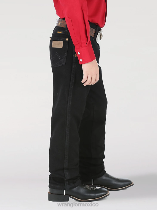 ropa mx Wrangler Niños jean corte cowboy original fit negro sobreteñido (13mwbbk) 62D6934