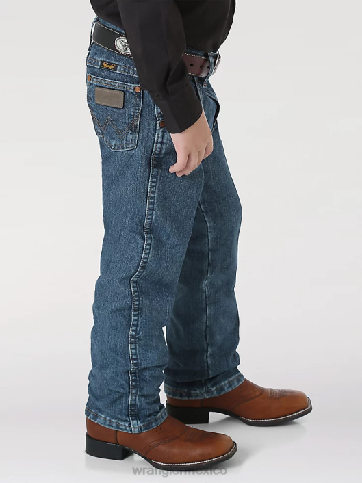 ropa mx Wrangler Niños jean corte cowboy original fit sutil desgastado (13mwbsw) 62D6932