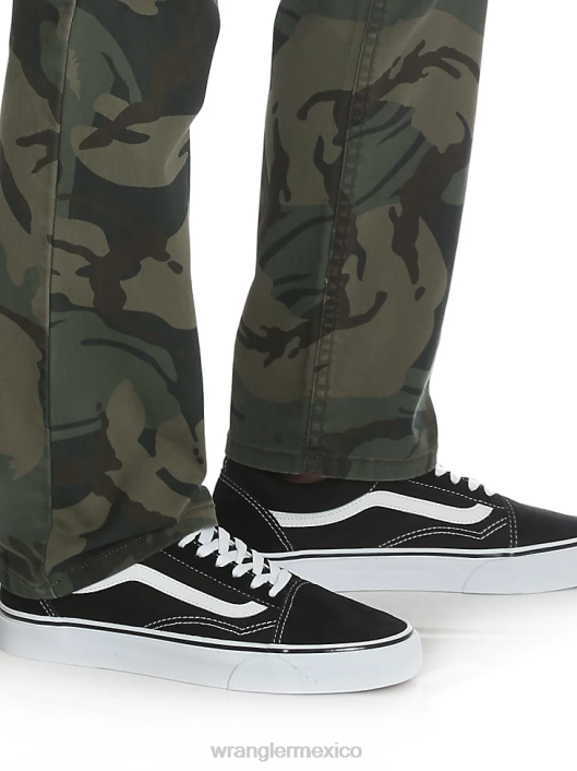 ropa mx Wrangler Niños pantalón cargo slim recto y elástico camuflaje verde bosque (9rkbw7e) 62D6956