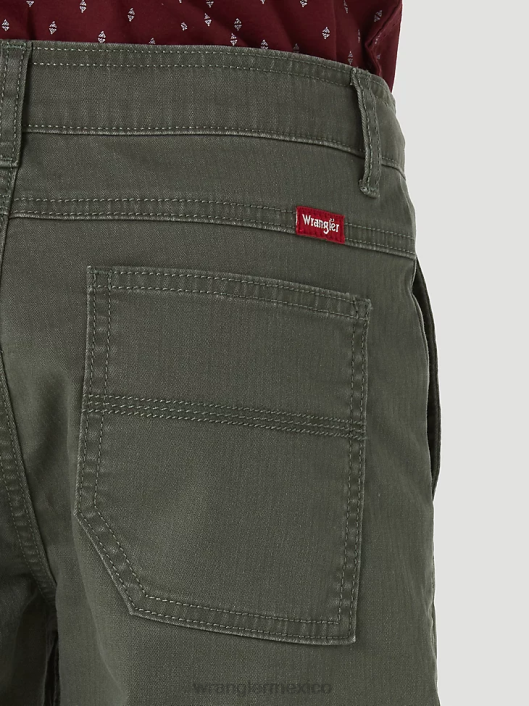 ropa mx Wrangler Niños pantalón corto cargo flexible y cómodo oliva (4rmhwoh) 62D6996