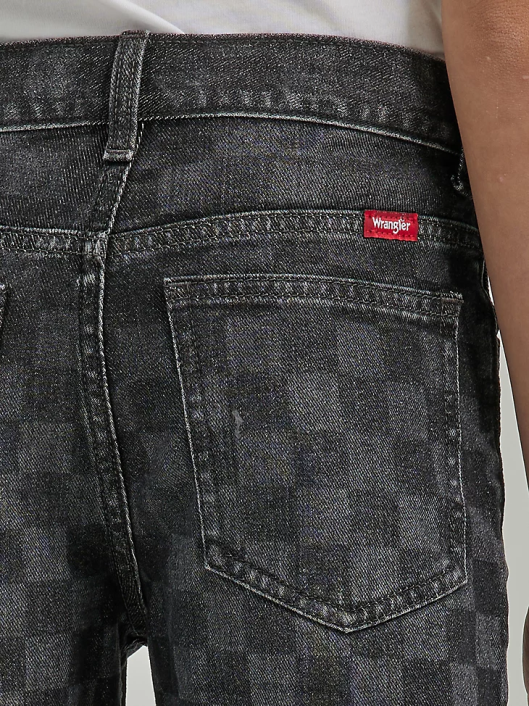 ropa mx Wrangler Niños shorts de mezclilla a cuadros negro (112335594) 62D61037