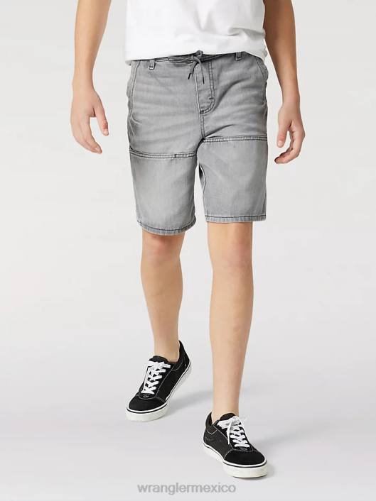 ropa mx Wrangler Niños shorts skater de ajuste relajado gris (112317195) 62D61020