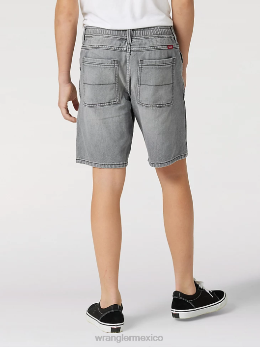 ropa mx Wrangler Niños shorts skater de ajuste relajado gris (112317195) 62D61020