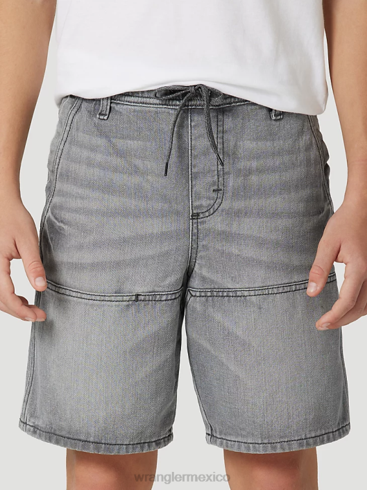 ropa mx Wrangler Niños shorts skater de ajuste relajado gris (112317195) 62D61020