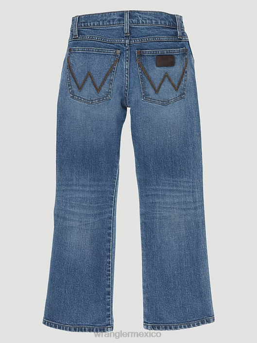 ropa mx Wrangler Niños vaqueros retro con corte tipo bota cielo nocturno (jrt20ns) 62D6973
