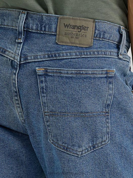 ropa mx Wrangler hombres Authentics jeans flexibles de ajuste relajado azul antiguo (10zm200vf) 62D6104