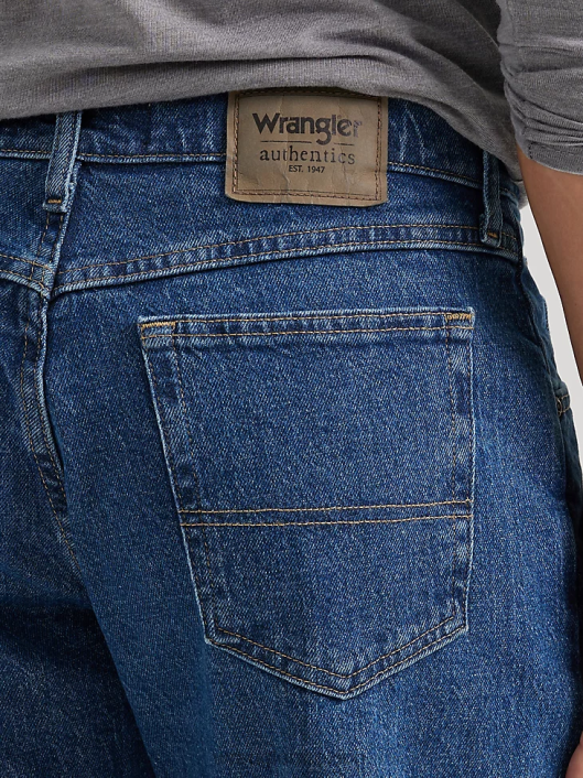 ropa mx Wrangler hombres Authentics jeans flexibles de ajuste relajado lavado a la piedra oscuro (10zm200dx) 62D6102
