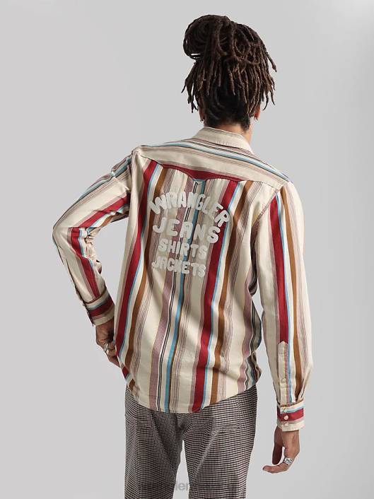 ropa mx Wrangler hombres Camisa con estampado occidental de manga larga y comodidad avanzada 20x Competition azul azul (112324833) 62D6481