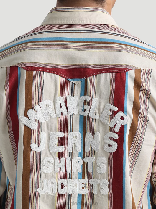 ropa mx Wrangler hombres Camisa con estampado occidental de manga larga y comodidad avanzada 20x Competition azul azul (112324833) 62D6481