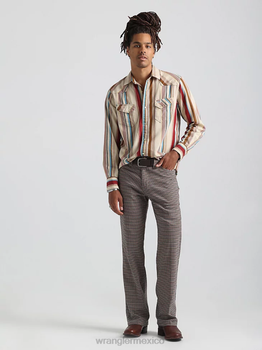 ropa mx Wrangler hombres Camisa con estampado occidental de manga larga y comodidad avanzada 20x Competition azul azul (112324833) 62D6481