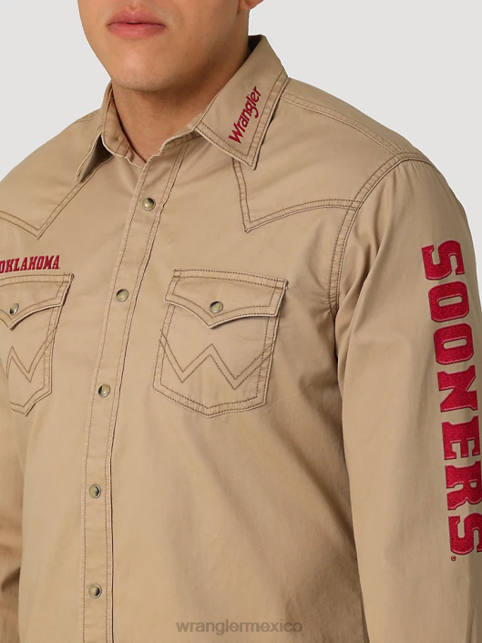 ropa mx Wrangler hombres Camisa de trabajo de mezclilla occidental de manga larga con corte vaquero mezclilla oscura (ms1041d) 62D6406