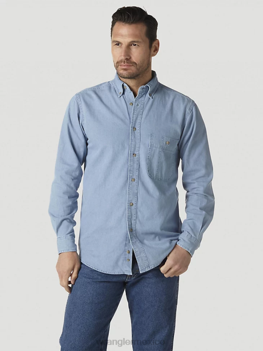 ropa mx Wrangler hombres Camisa de trabajo resistente al fuego riggs workwear fr gris pizarra (fr3w5gy) 62D6404