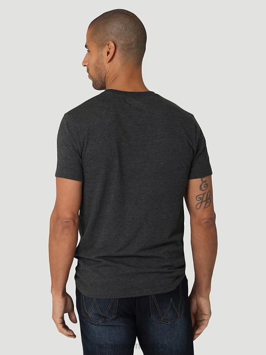 ropa mx Wrangler hombres Camiseta de manga larga con bolsillo Riggs Workwear burdeos (3w710bg) 62D6274