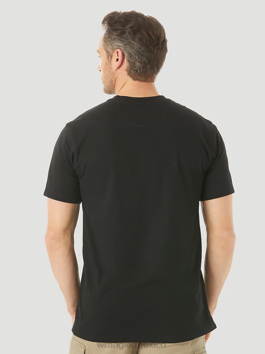 ropa mx Wrangler hombres Camiseta de rendimiento de manga corta con 1 bolsillo Riggs Workwear negro (3w701bk) 62D6277
