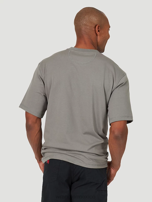 ropa mx Wrangler hombres Camiseta de rendimiento de manga corta con 1 bolsillo Riggs Workwear níquel (3w701nk) 62D6281