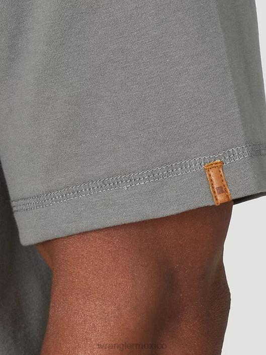 ropa mx Wrangler hombres Camiseta de rendimiento de manga corta con 1 bolsillo Riggs Workwear níquel (3w701nk) 62D6281