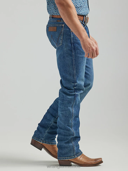 ropa mx Wrangler hombres El vaquero premium retro slim recto galloway (112325797) 62D675