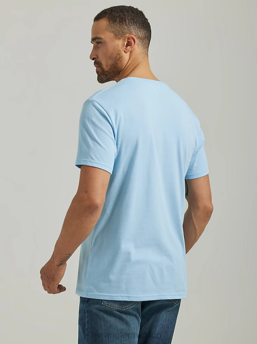 ropa mx Wrangler hombres Henley de manga corta para trabajo Riggs brezo ceniza (3w760ah) 62D6271